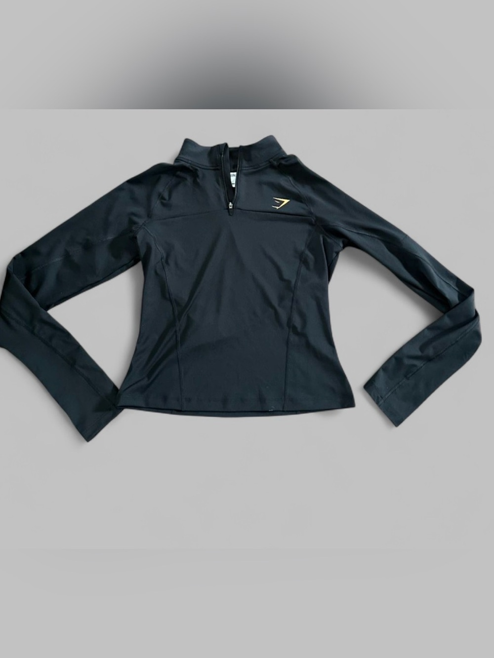 Gymshark TRAINING 1/4 ZIP Top Black size M NWOT - Picture 2 of 9